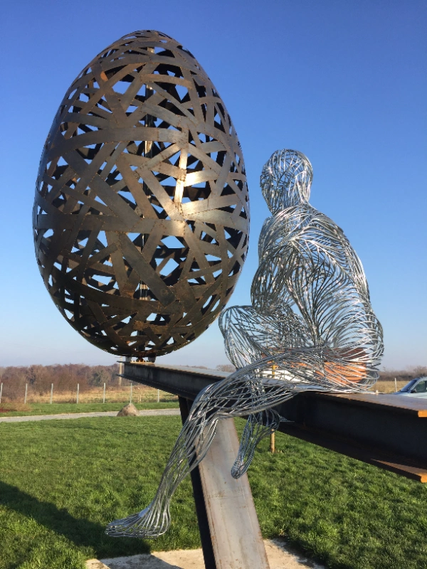 Sculpture en acier d'Alain de Manca