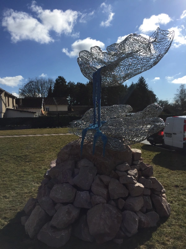 Sculpture en acier d'Alain de Manca