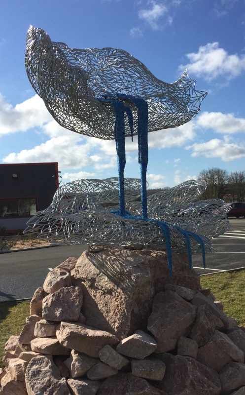 Sculpture en acier d'Alain de Manca